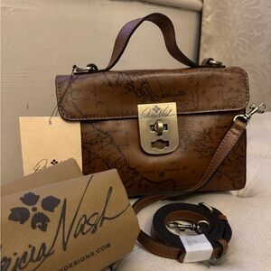PATRICIA NASH Signature Map Carisbrooke Satchel